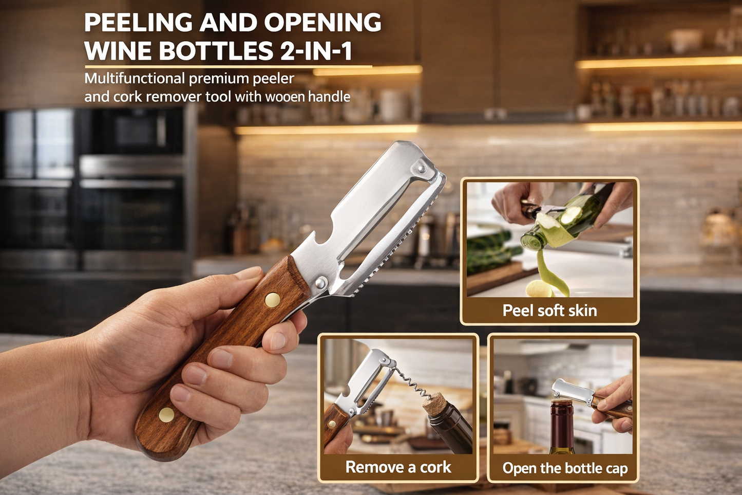 Premium Wooden Peeler